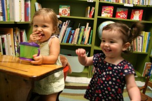 ev-playing Evelyn and Abby playing in the children's room